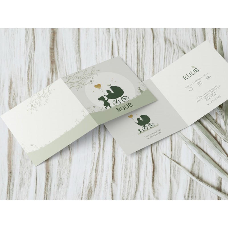 Geboortekaartje 2e kindje met grote zus