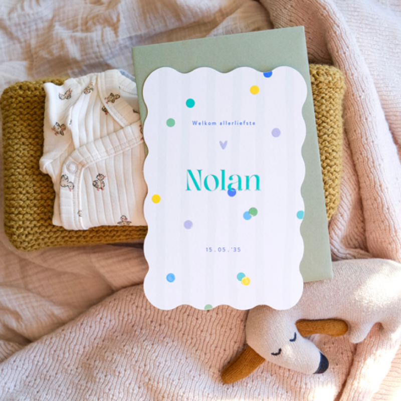Geboortekaartje Confetti