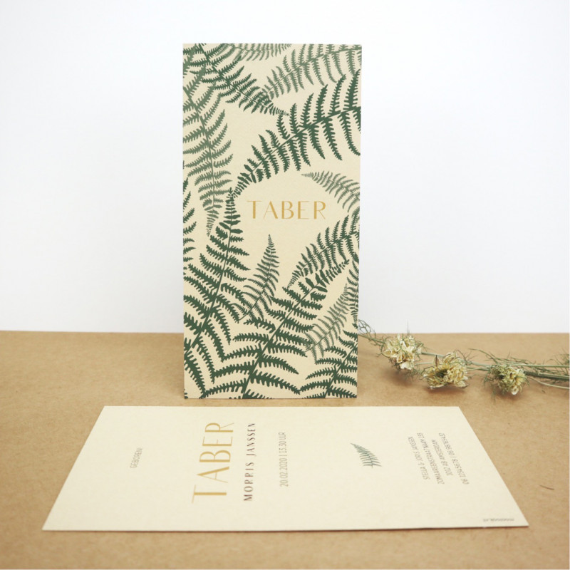 Geboortekaartje Ecologisch papier kraft Geboortekaartje Ecologisch papier kraft