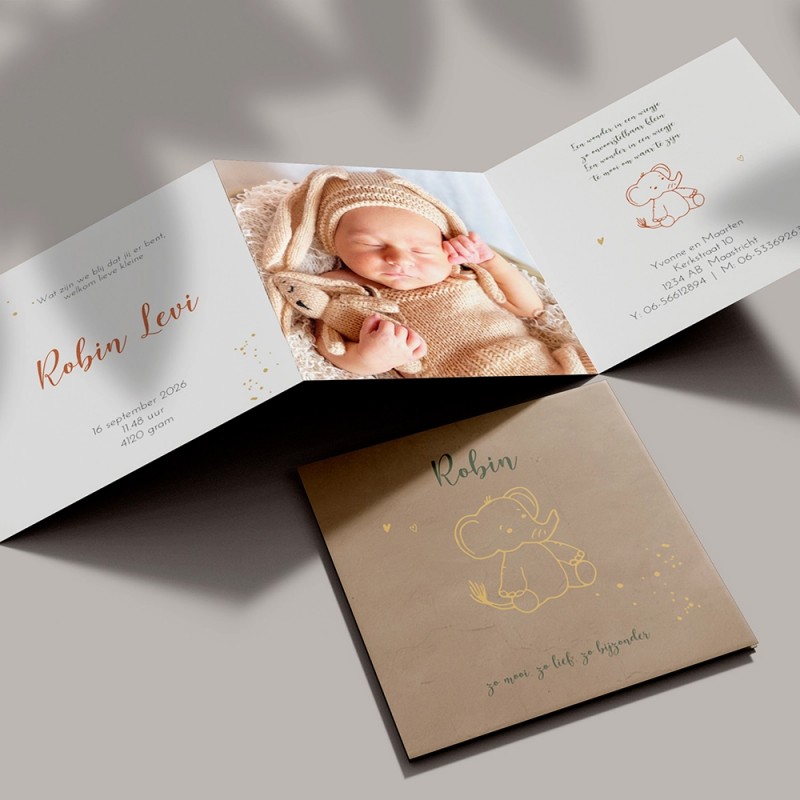 Geboortekaartje Geboortekaartje met foto 