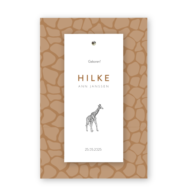 Geboortekaartje Hilke splitpen labels Geboortekaartje Hilke splitpen labels