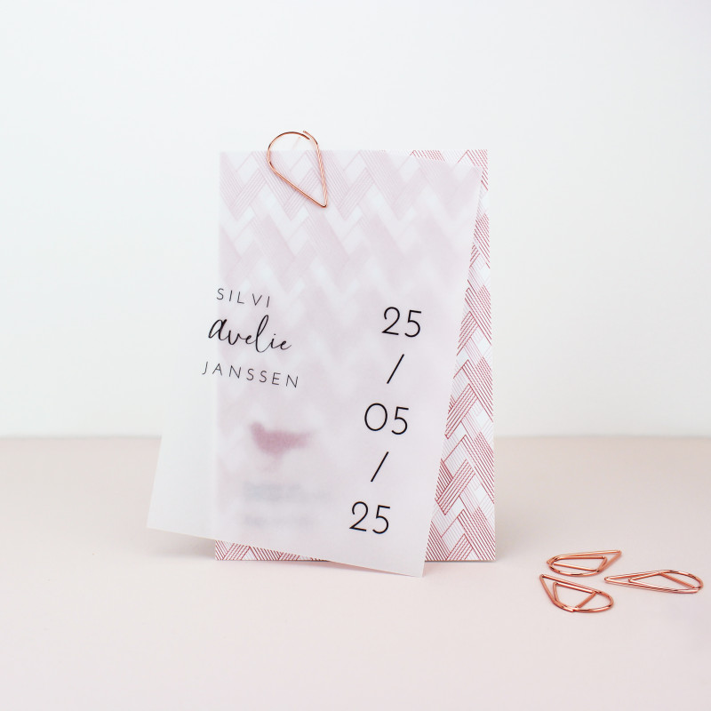 Geboortekaartje Kalkpapier geboortekaartje Geboortekaartje Kalkpapier geboortekaartje