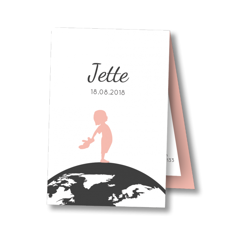 Geboortekaartje Label kaart Jette