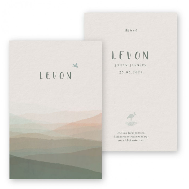 Geboortekaartje Levon Geboortekaartje Levon