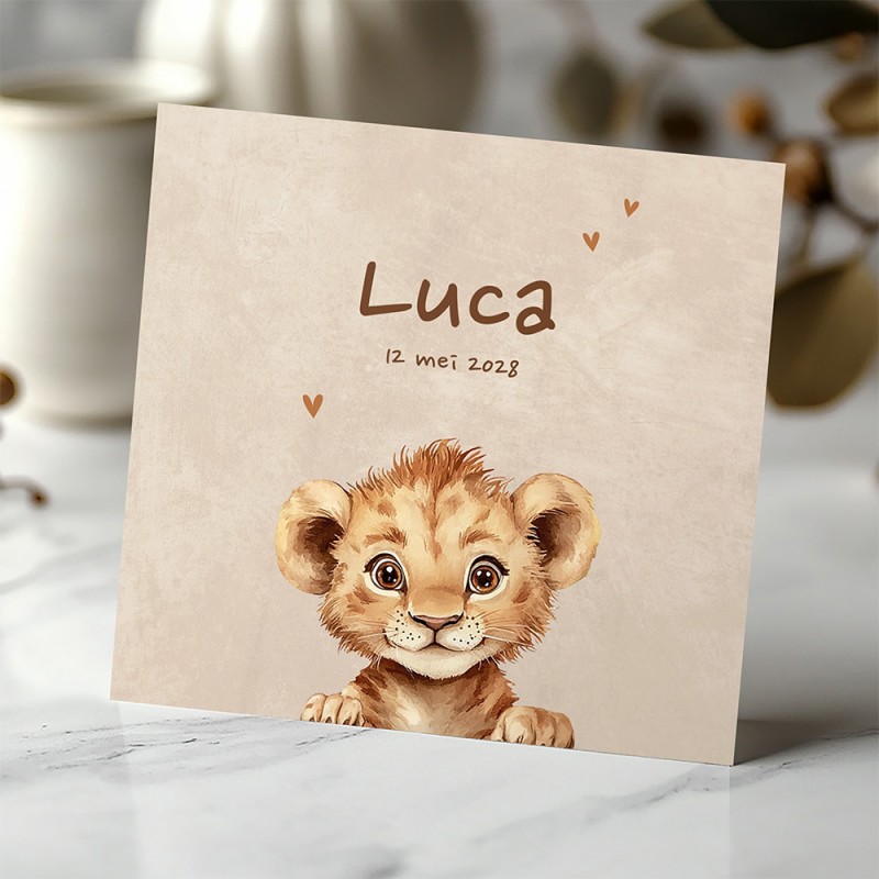 Geboortekaartje Lief leeuwtje