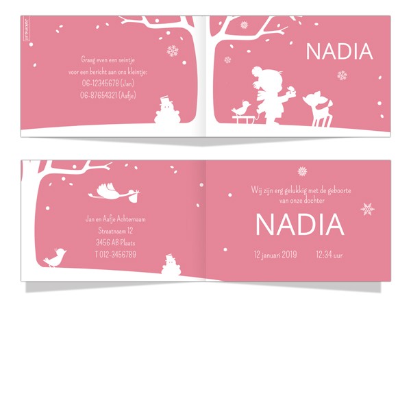 Geboortekaartje Nadia