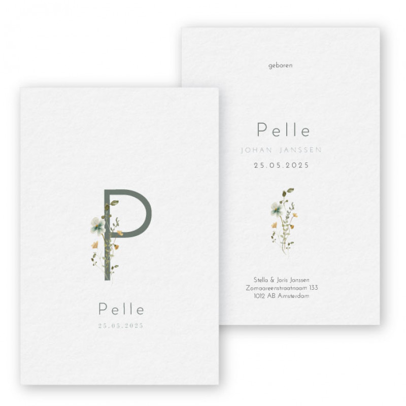 Geboortekaartje Pelle Geboortekaartje Pelle