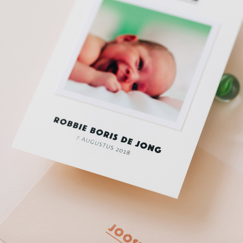 Geboortekaartje Polaroid - kleur