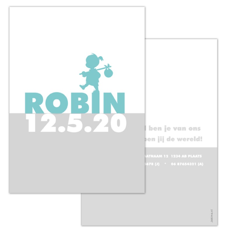 Geboortekaartje Robin