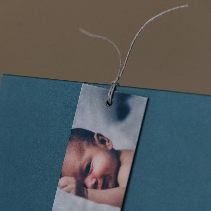 Geboortekaartje Staand met fotolabel