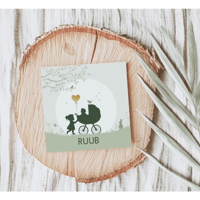 Geboortekaartje 2e kindje met grote zus