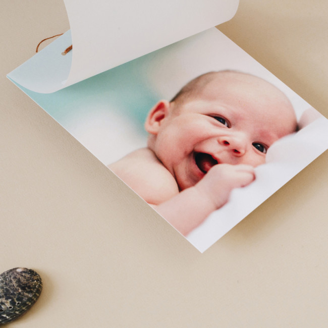 Geboortekaartje Fotokaart met Kalkpapier