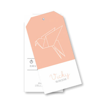 Geboortekaartje Geometrisch Labels Vicky