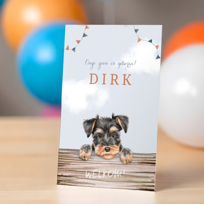 Geboortekaartje Hond Yorkie