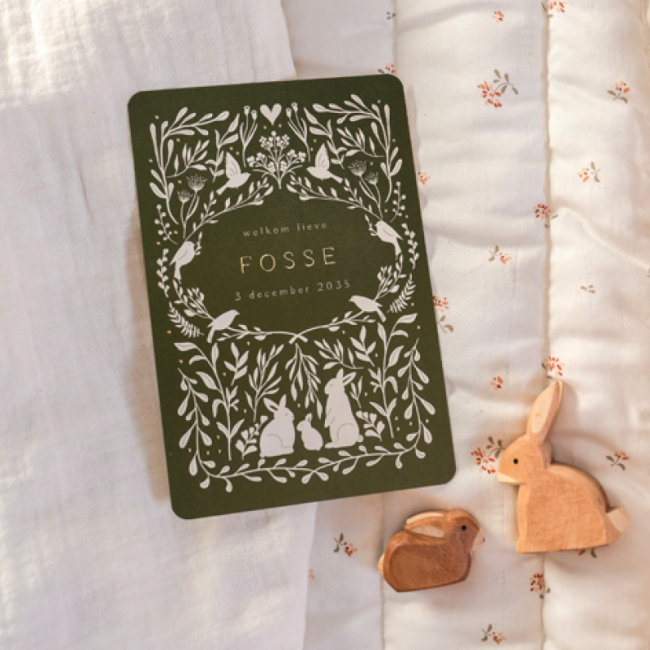 Geboortekaartje Konijntjes