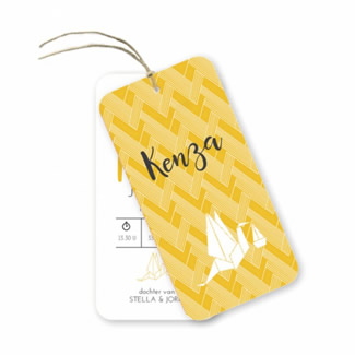 Geboortekaartje Label kaart - Kenza