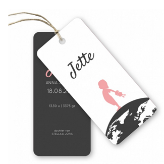 Geboortekaartje Label kaartje - Jette