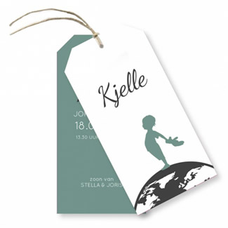 Geboortekaartje Label  kaartje - Kjelle